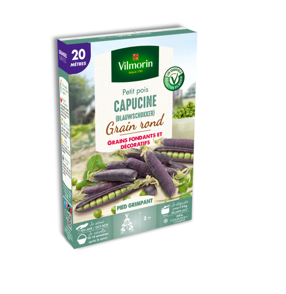 Légumes Secs - Pois Grimpant Capucine (Blauwshokker) - 20 m - PACKAGING_3D_RECTO